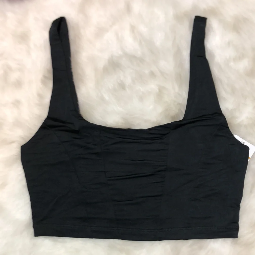 Free People Be Cool Brami Black Cropped Top Various Sizes  S/M NEW